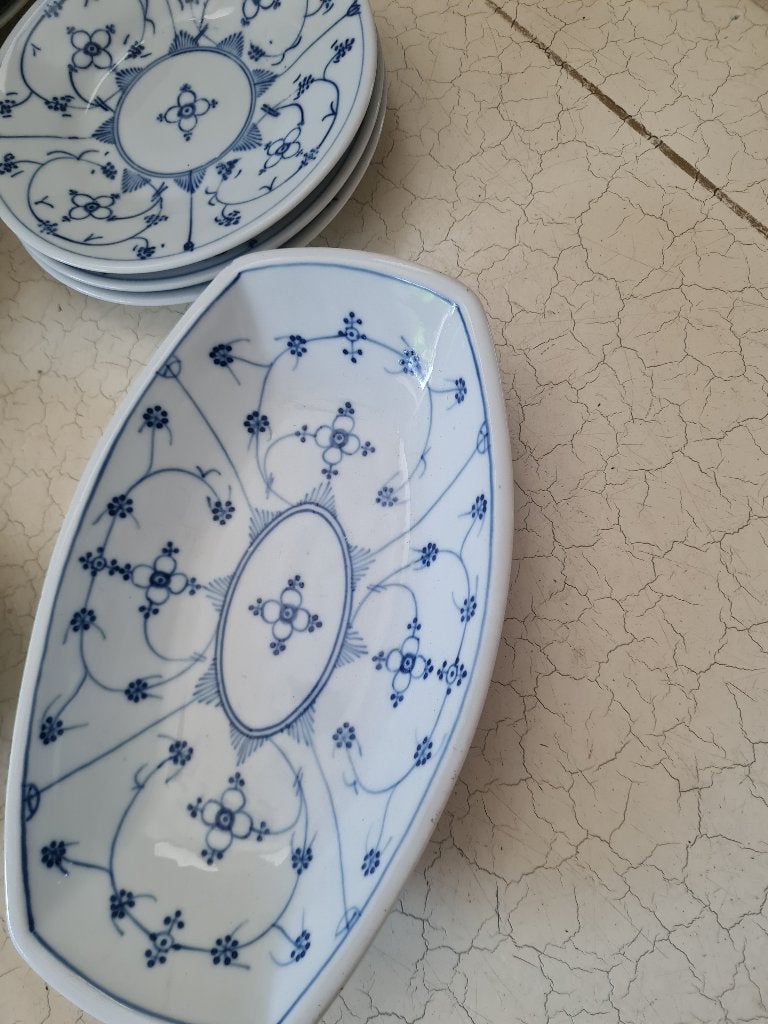 Oud 36-delig Saks ontbijt servies, Ophalen of Verzenden