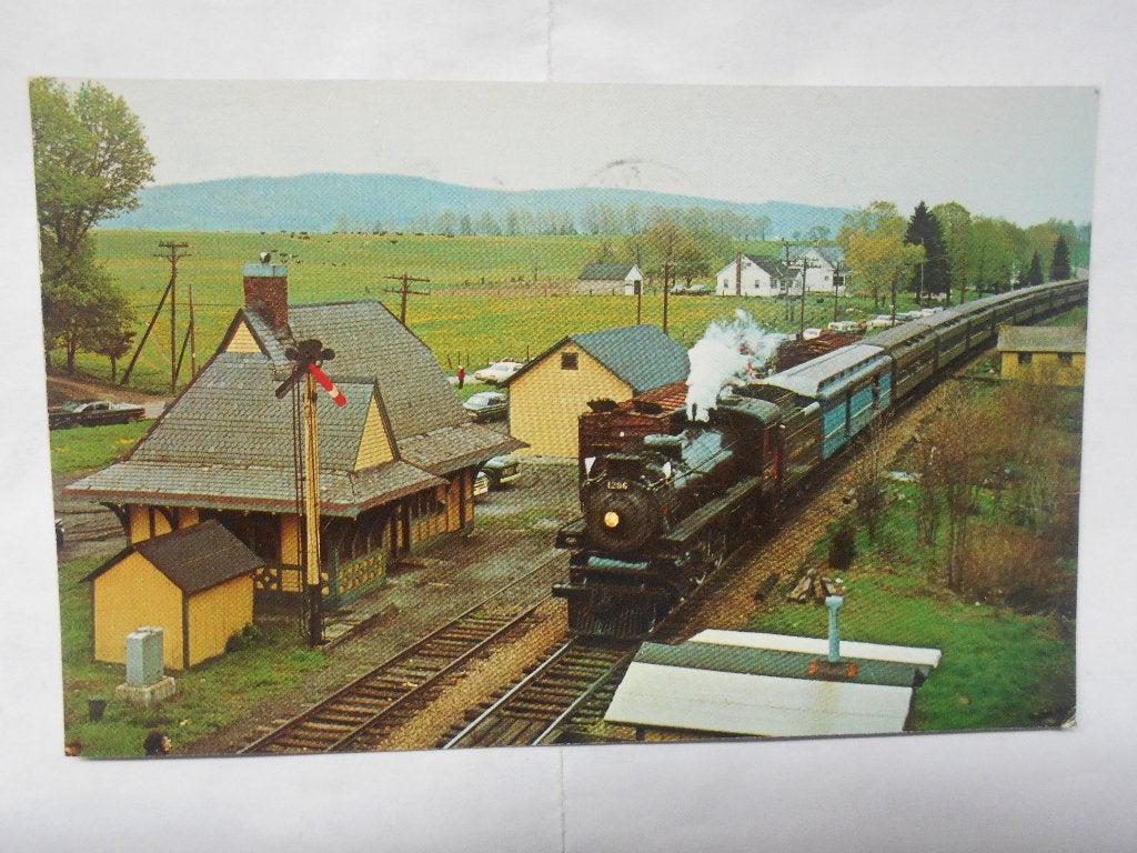 Stoomtrein bij Great Meadows, Werren Country Canada 1970, Ophalen of Verzenden, 1960 tot 1980, Gelopen, Voertuig