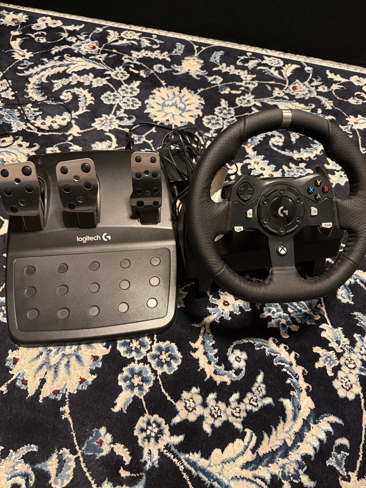 Logitech G920 Racestuur met Pedalen voor Xbox, PC en PS, Ophalen, Racestuur, Force feedback, Zo goed als nieuw