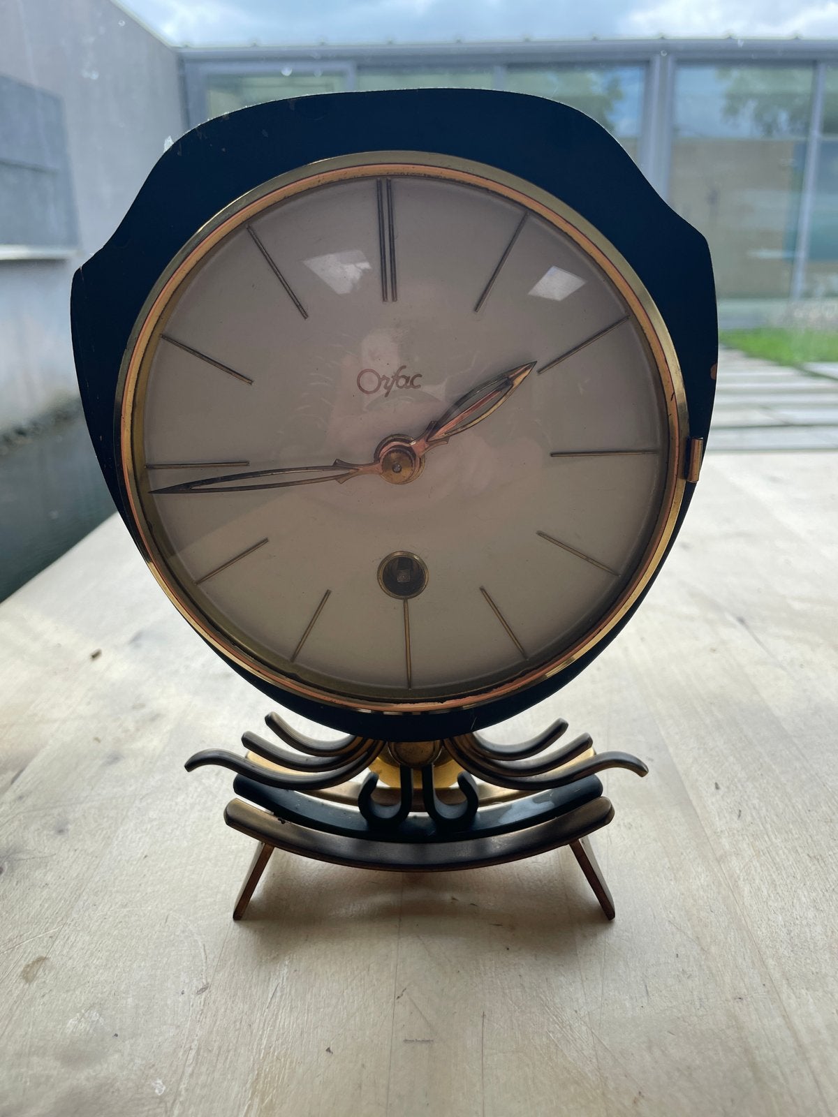 Vintage Orfac Tafelklok - Elegant en Tijdloos Design, Antiek en Kunst, Antiek | Klokken, Ophalen