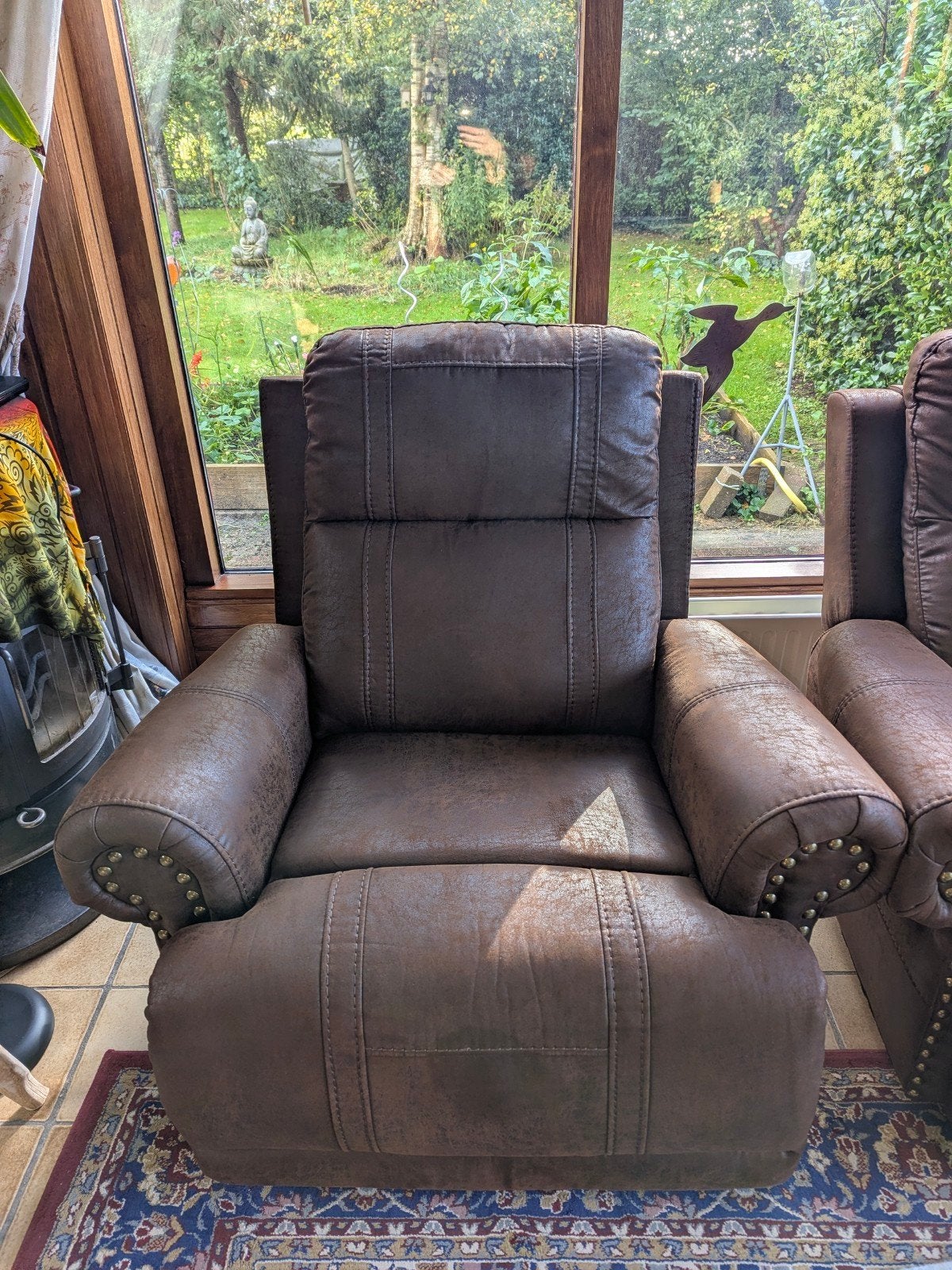 Relaxstoel verstelbaar Z. g. a. n., Huis en Inrichting, Ophalen, Zo goed als nieuw, Stof, 50 tot 75 cm