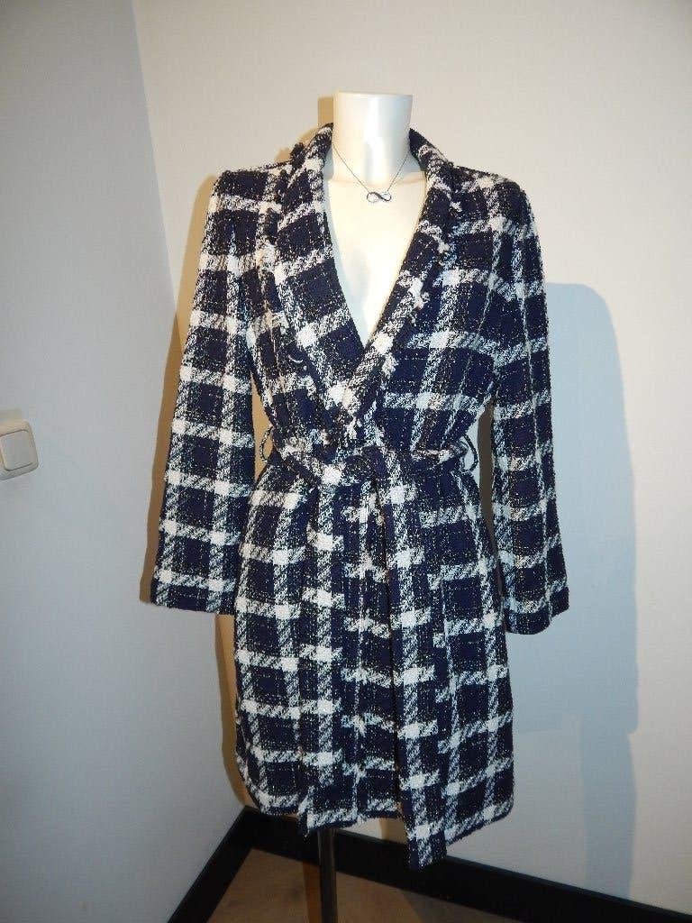 Ted Baker mooie tussen jas vest ruiten zilveren accenten 2/M