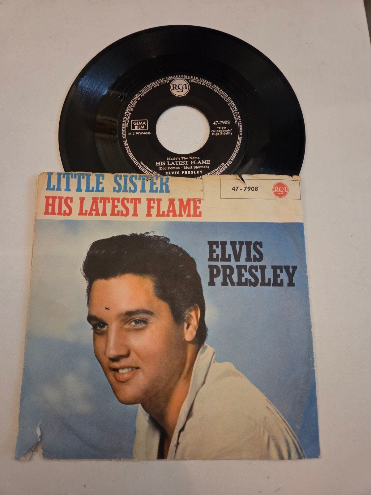 Elvis Presley  - Little Sister  / His latest flame  ., Cd's en Dvd's, Vinyl Singles, Ophalen of Verzenden, Zo goed als nieuw, Pop
