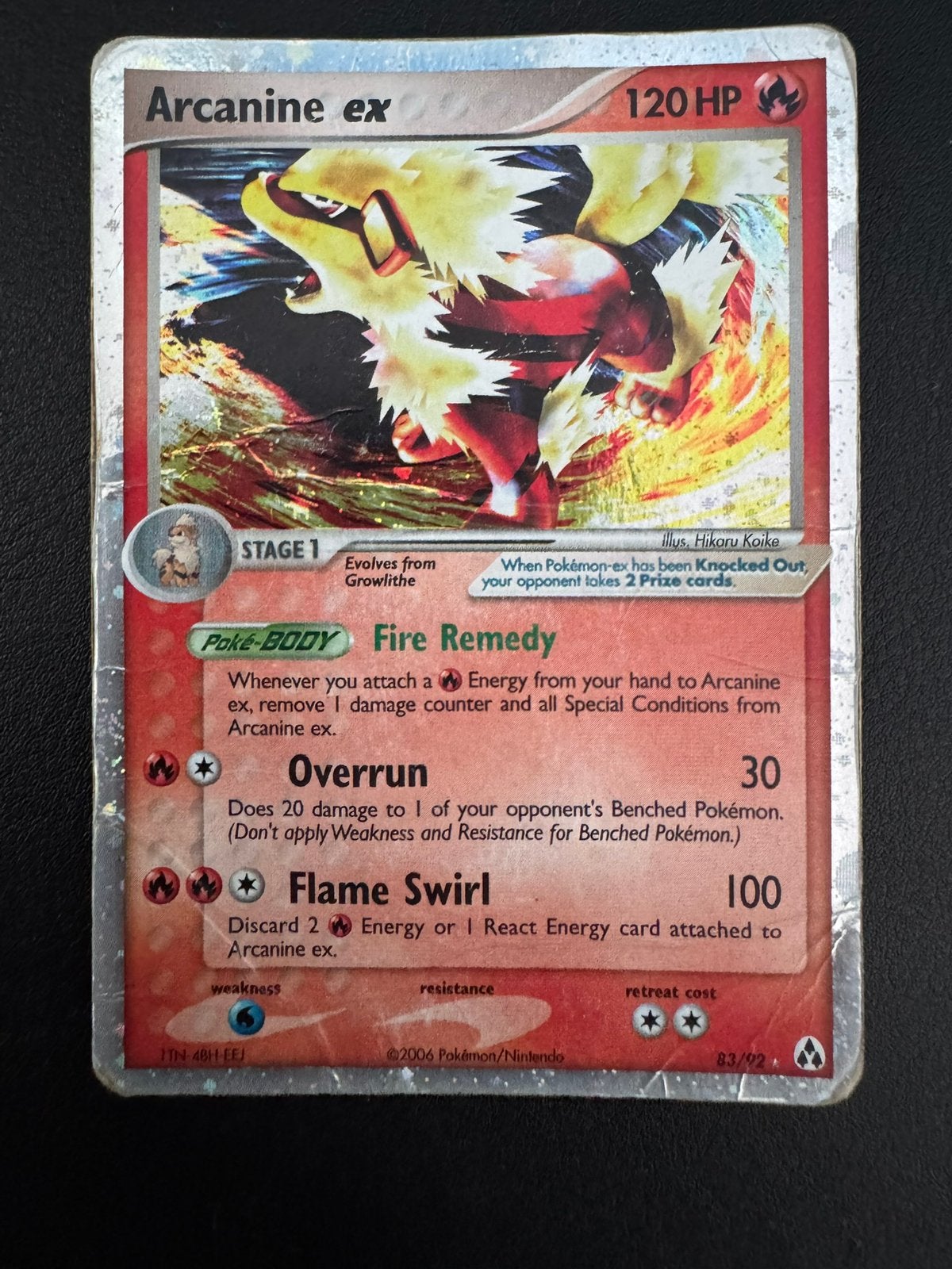 Arcanine ex - Legend Maker played, Ophalen of Verzenden, Zo goed als nieuw