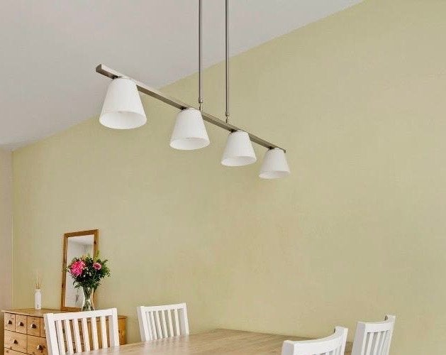 Moderne Eetkamerlamp met 4 Spots - ZGAN, Ophalen, Zo goed als nieuw, Metaal, 75 cm of meer