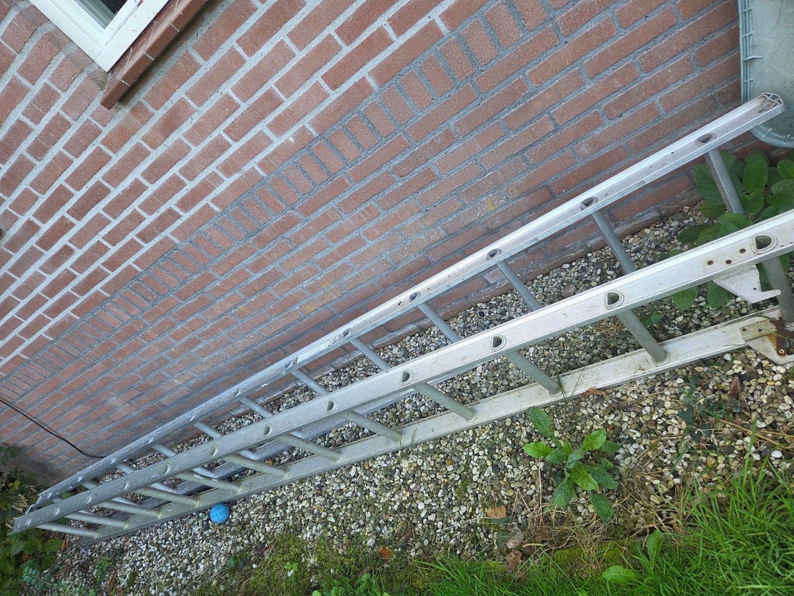 Excelsior uitschuifbare ladder - 2x12 sporten, 5.97m, Ophalen, Gebruikt, Ladder, Opvouwbaar of Inschuifbaar