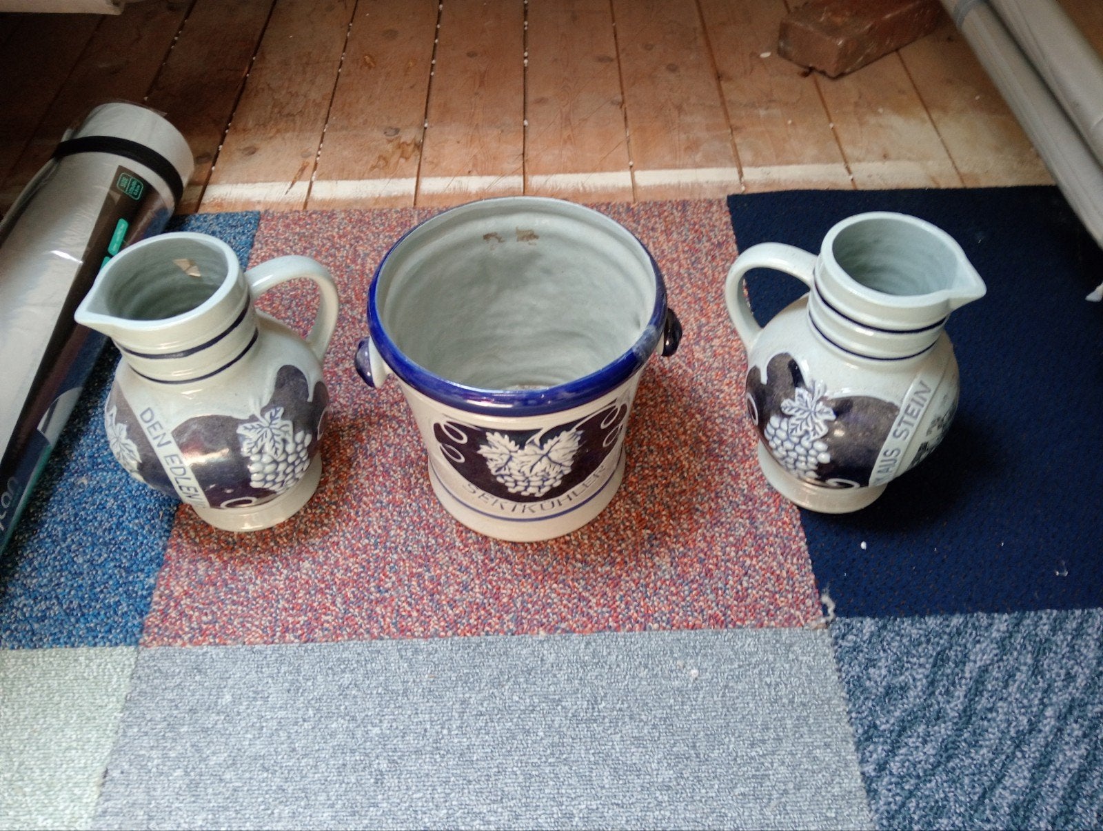 Vintage Westerwald Keramiek Set - 2 Kannen & IJsemmer, Antiek en Kunst, Ophalen