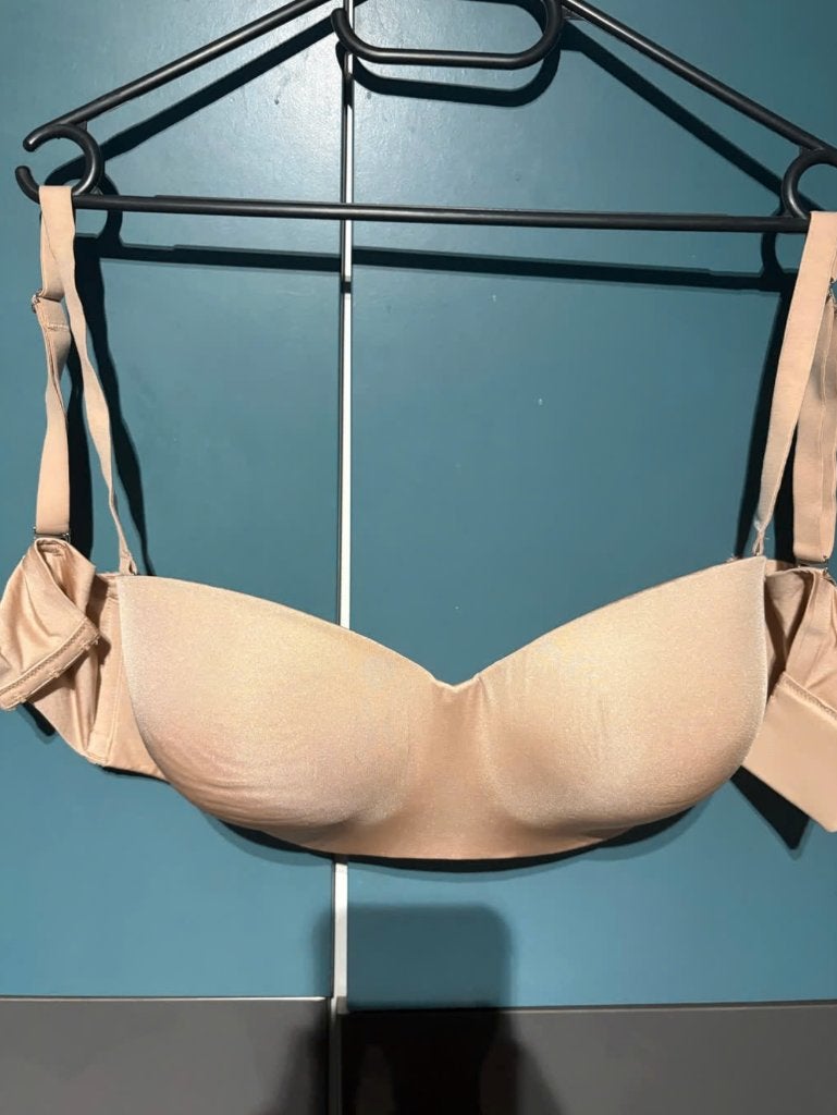 Hunkemöller Smooth strapless push-up bh beige 85E / 38DD, Hunkemöller, Ophalen of Verzenden, Beige, BH