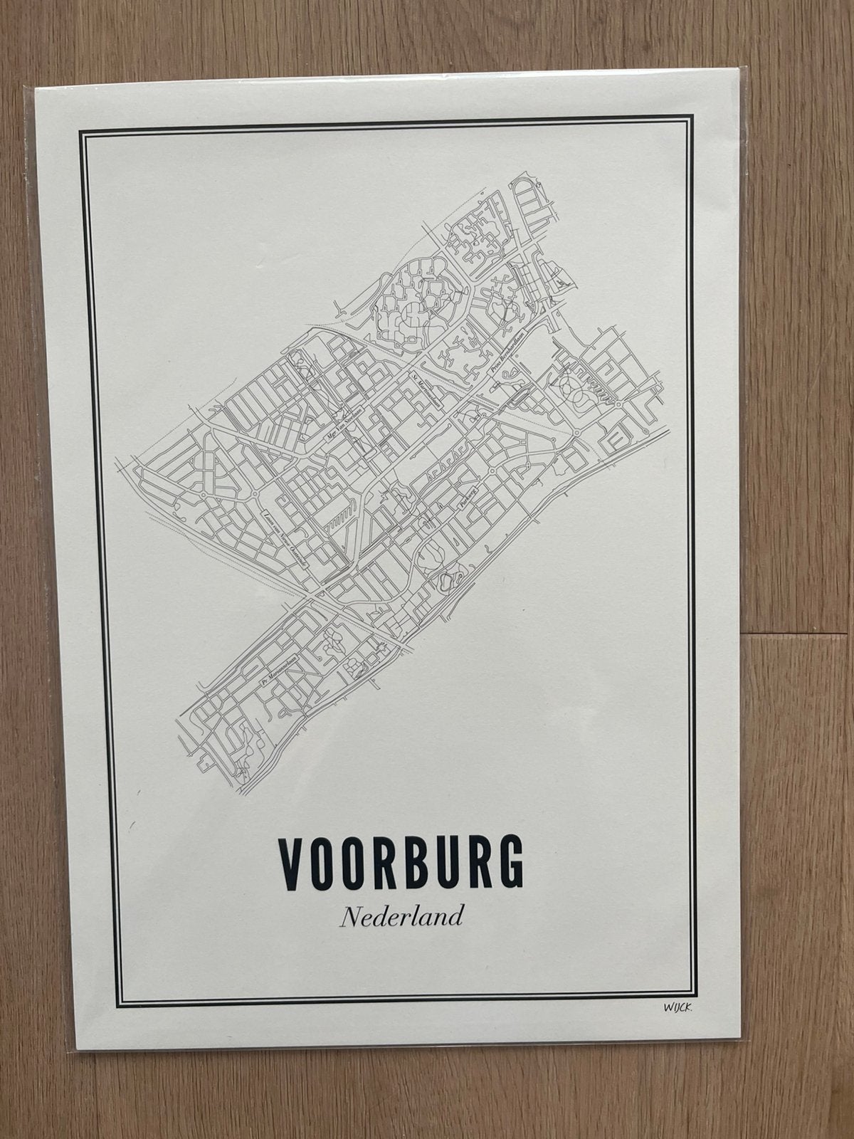 Wijck print Voorburg, Minder dan 50 cm, Nieuw, Ophalen of Verzenden, Foto of Poster