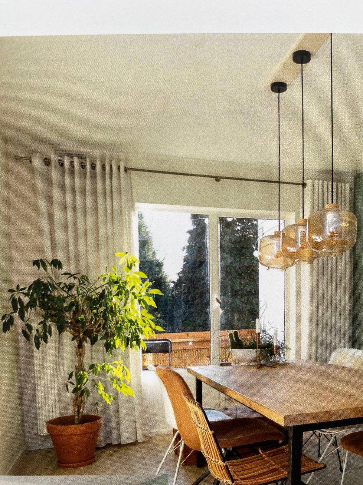 Luxe op maat gordijnen crème/wit— Belvedere — 310x245cm (2x), Ophalen, Zo goed als nieuw, Crème, In te korten