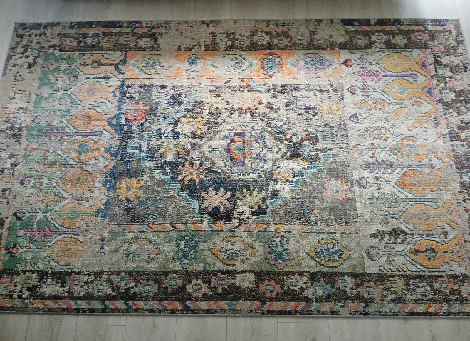 XL Vloerkleed 1.95 x 3m - multicolor, Huis en Inrichting, Ophalen, 150 tot 200 cm, 200 cm of meer, Zo goed als nieuw