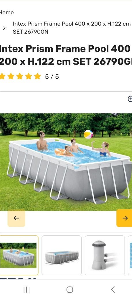 Intex zwembad te Koop, Tuin en Terras, Zwembaden, Ophalen, 200 tot 300 cm, 80 tot 120 cm, Zo goed als nieuw
