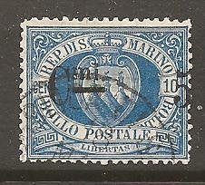San Marino  Yvert nr 8, Verzenden, Overige landen, Gestempeld