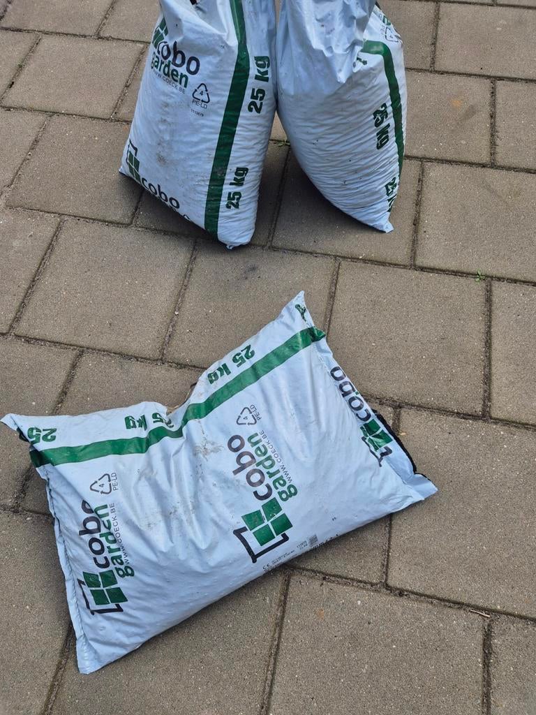 3 zakken van 25kg kalksteenslag grijs 6.3-14mm, Tuin en Terras, Grind, Keien en Split, Ophalen, Nieuw, Grijs, Kalksteen