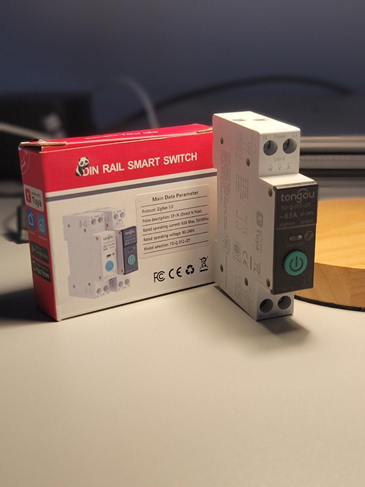 Slimme Zigbee Stroomonderbreker 65A - Tuya & Zigbee2MQTT, Ophalen of Verzenden, Nieuw, Relais