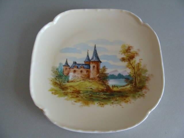 Wandbord (vierkant met kasteel), Ophalen of Verzenden