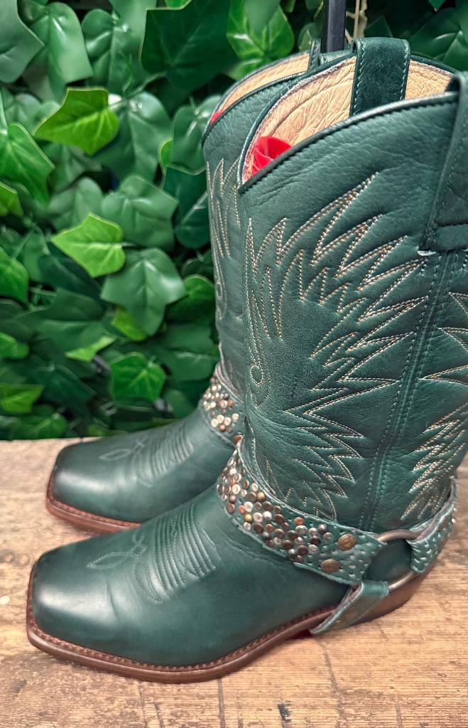 supergave volledig leren laarzen van Sendra maat 38, Ophalen of Verzenden, Zo goed als nieuw, Sendra, Groen
