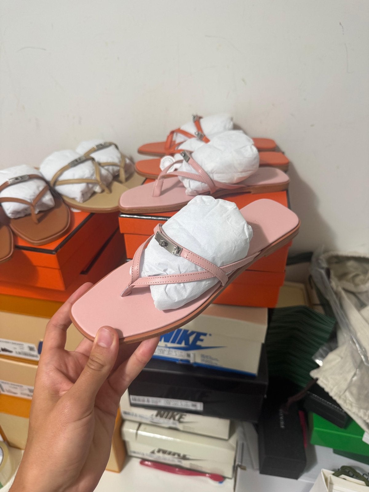 Hermès Miss-sandal roze, Ophalen of Verzenden, Nieuw