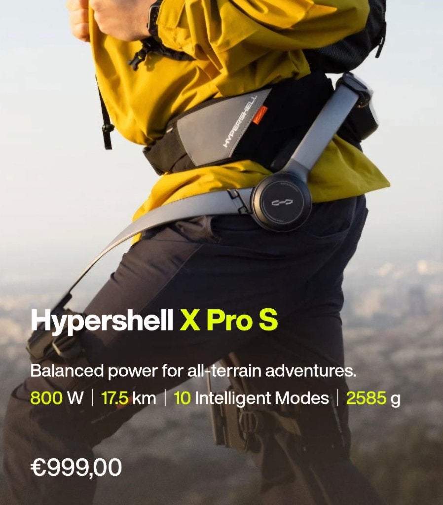 Hypershell X Pro S exoskelet – inclusief 2 accu’s, Ophalen of Verzenden, Gebruikt