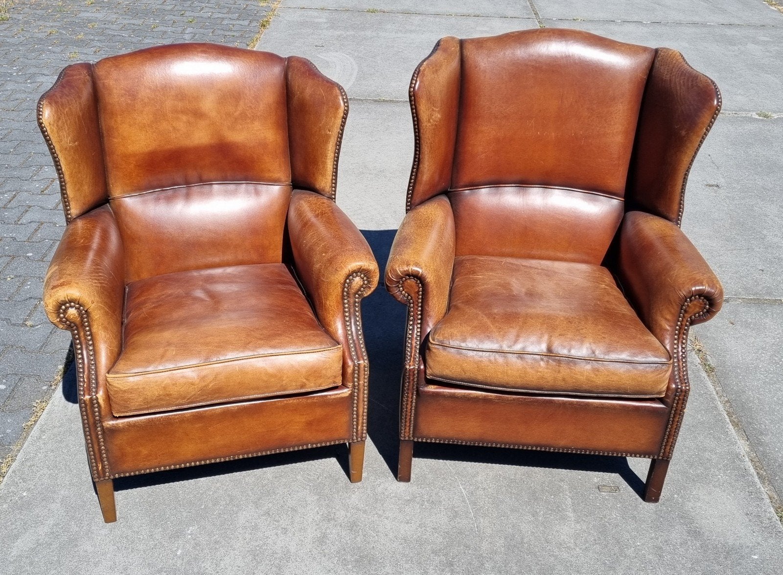 2 schapenleren oor fauteuils + BEZORGING GRATIS, Huis en Inrichting, Gebruikt, ., Ophalen of Verzenden, .