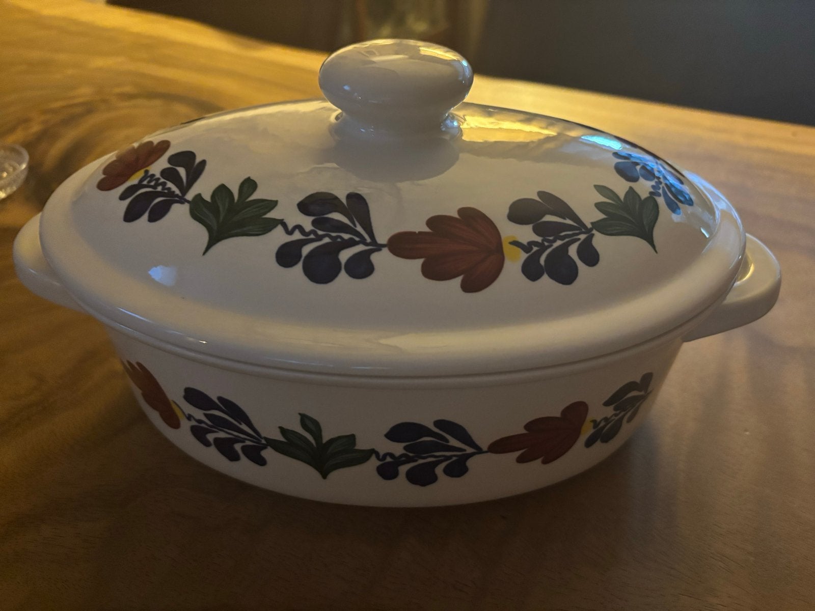 Boch Franse ovenschotel met deksel - Parafour, Huis en Inrichting, Ophalen, Landelijk/Boerenbont, Royal Boch, Porselein