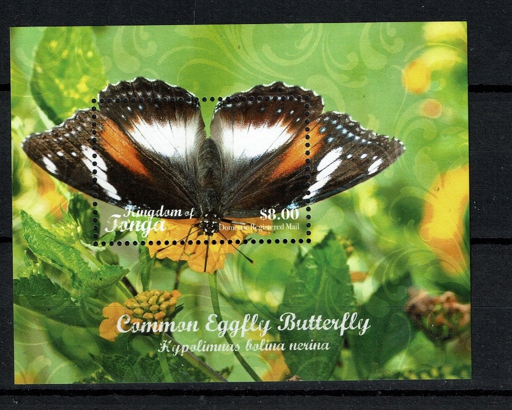 TONGA 2018 PF BLOK VLINDERS BUTTERFLIES INSECTEN 2, Ophalen of Verzenden, Postfris, Dier of Natuur