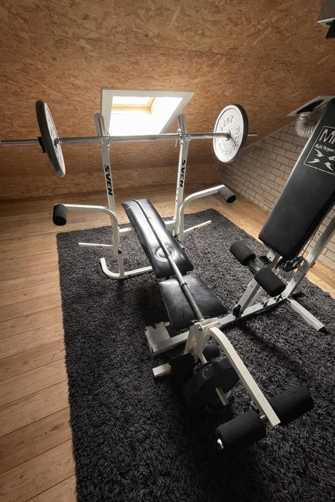 Complete fitness set, Sport en Fitness, Fitnessmaterialen, Ophalen, Gebruikt, Armen, Dumbbell