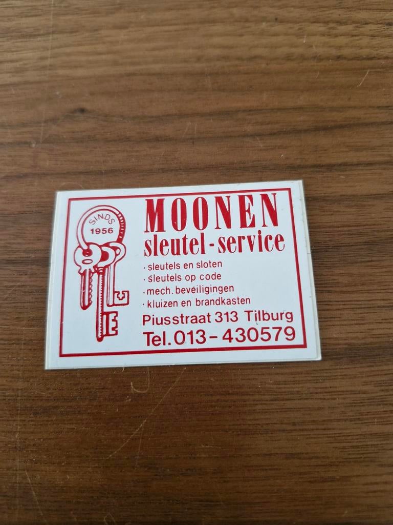6908 Moonen Sleutel-Service sticker, Ophalen of Verzenden