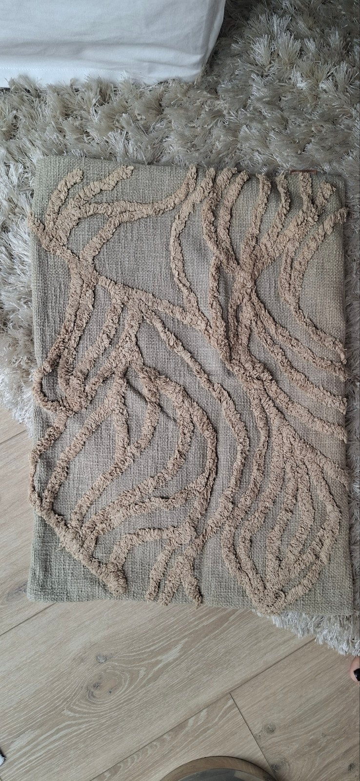 Rivièra Maison kussenhoes, Beige, Riviera Maison, Wasbaar, Ophalen of Verzenden