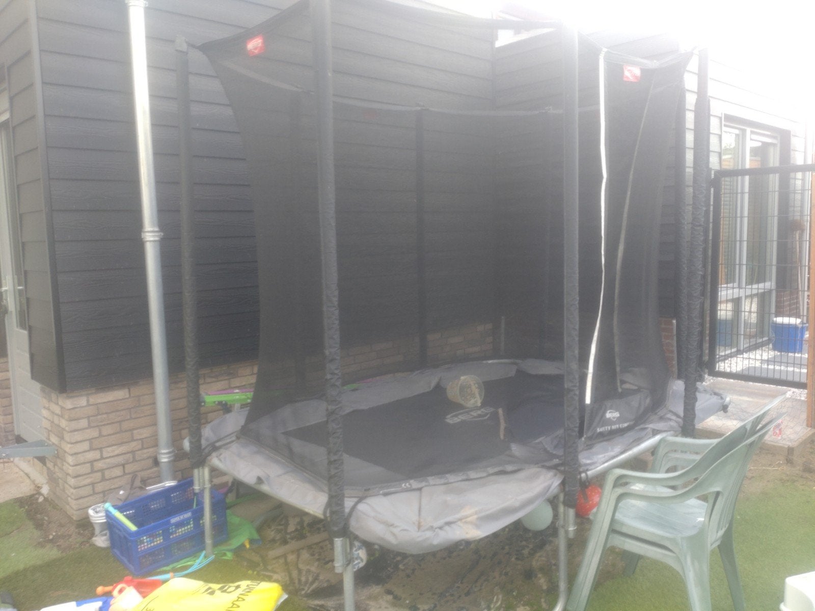 BERG Trampoline Ultim Favorit 280x190cm - opknapper, Kinderen en Baby's, Ophalen, Gebruikt
