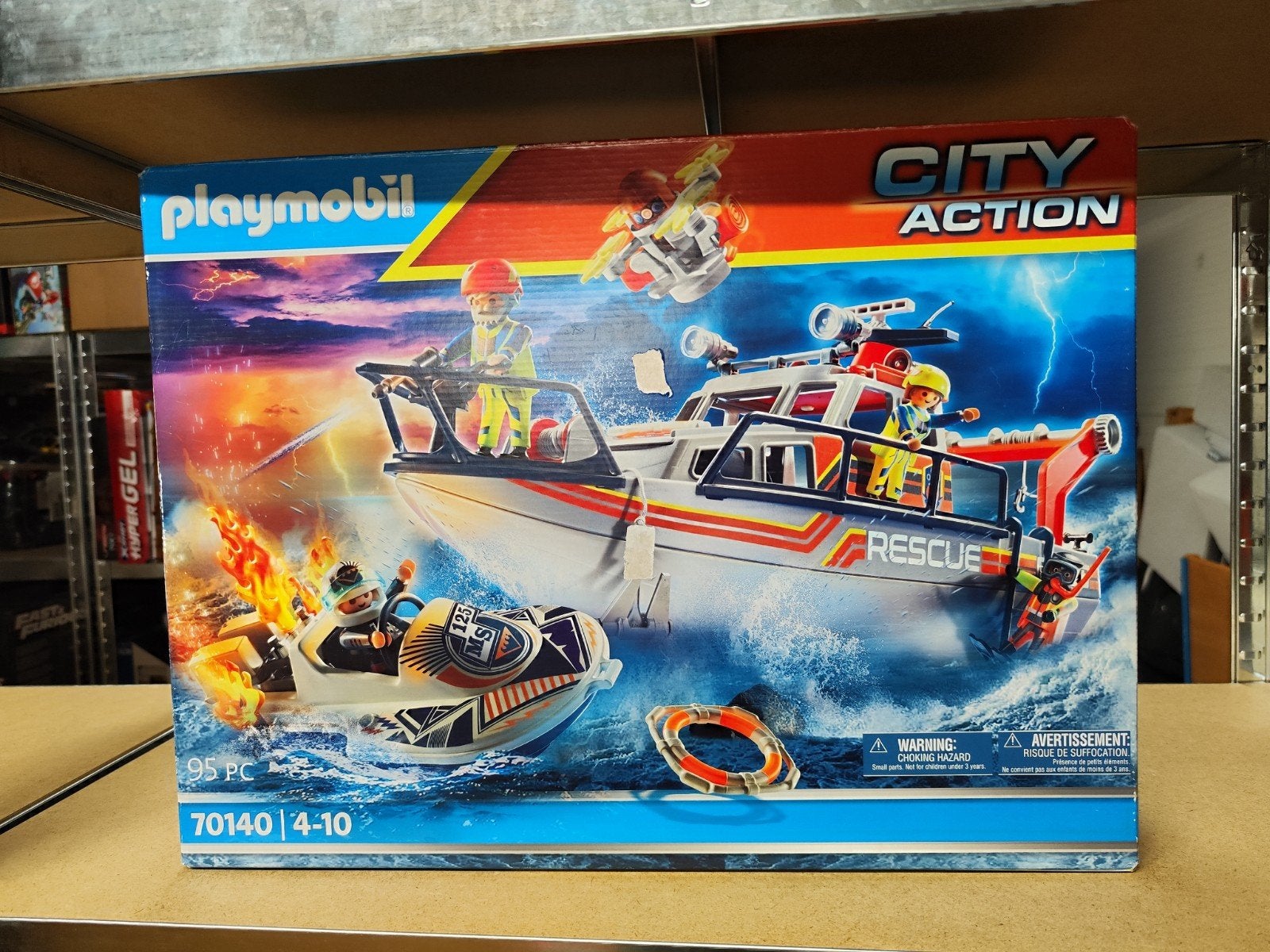 Playmobil City Action Reddingsboot met waterscooter (70140), Kinderen en Baby's, Ophalen of Verzenden, Nieuw