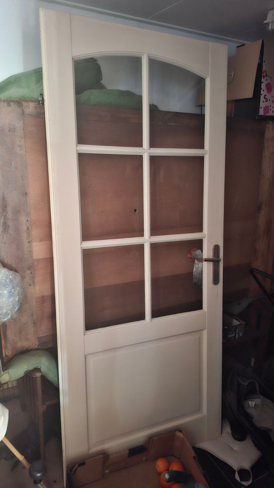 Opdekdeur 211cm bij 88cm met glas, Ophalen, Binnendeur, 200 tot 215 cm, Glas