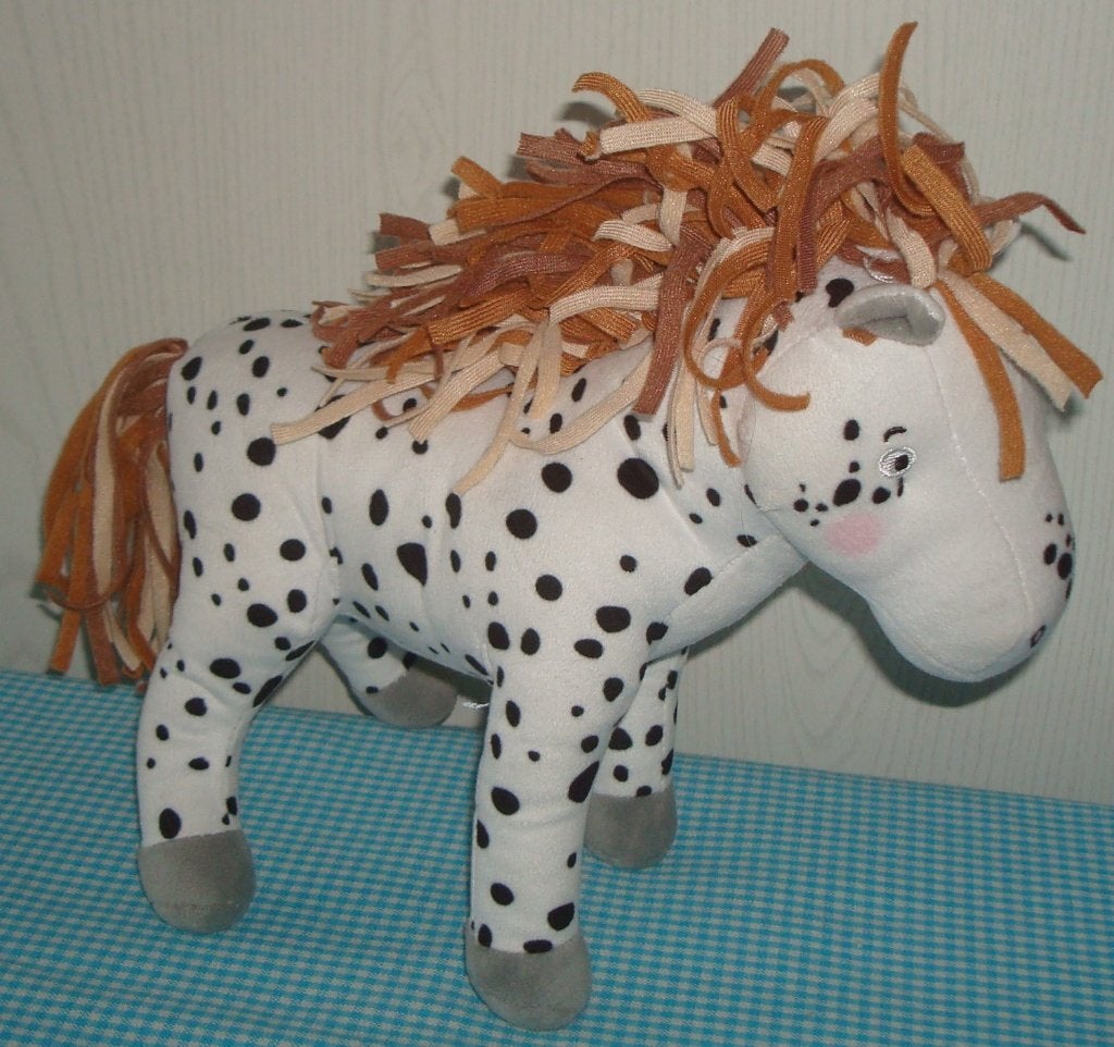 STIP knuffel PAARDvan Fien en Teun (zwart met witte pony), Paard, Overige karakters, Ophalen of Verzenden, Zo goed als nieuw