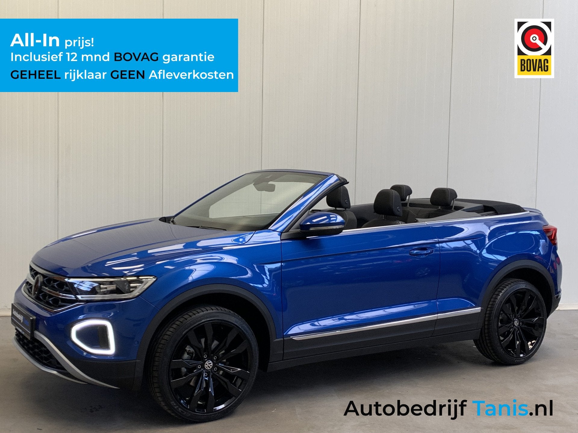 Volkswagen T-Roc Cabrio 1.0 TSI Style DIGITAL COCKPIT-NAVI-E, Auto's, Voorwielaandrijving, Stof, Gebruikt, Blauw