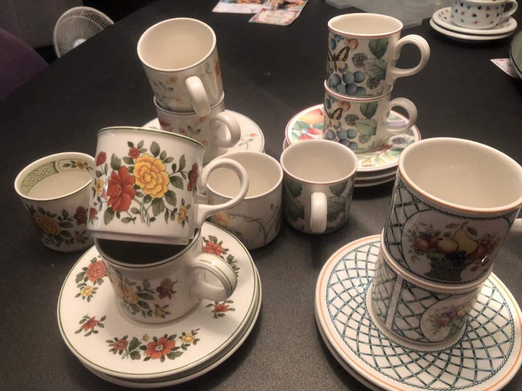 Villeroy & Boch kopjes en schotels (11/12), Ophalen, Gebruikt, Overige stijlen, Kop(pen) en/of Schotel(s)
