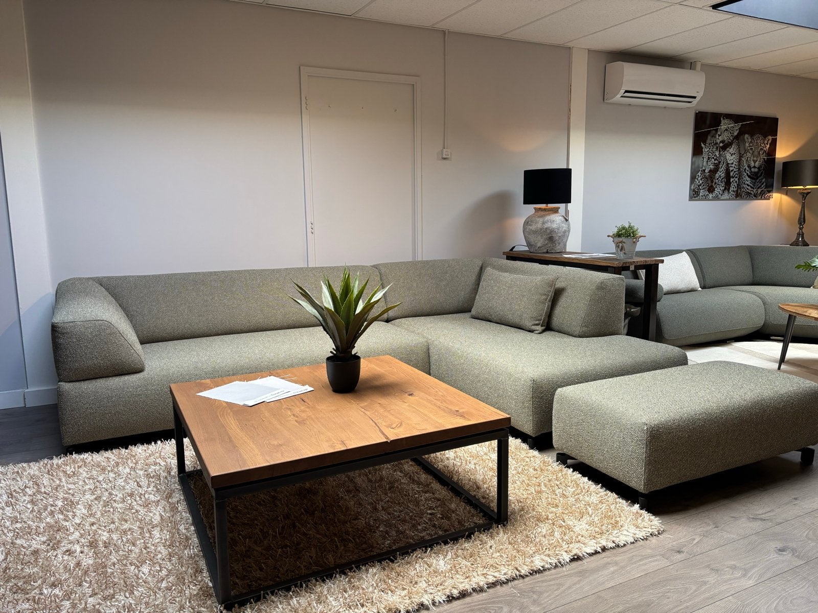 Leolux faya lobi ploegstof Monza, Huis en Inrichting, 250 tot 300 cm, 100 tot 125 cm, Hoekbank, Ophalen of Verzenden