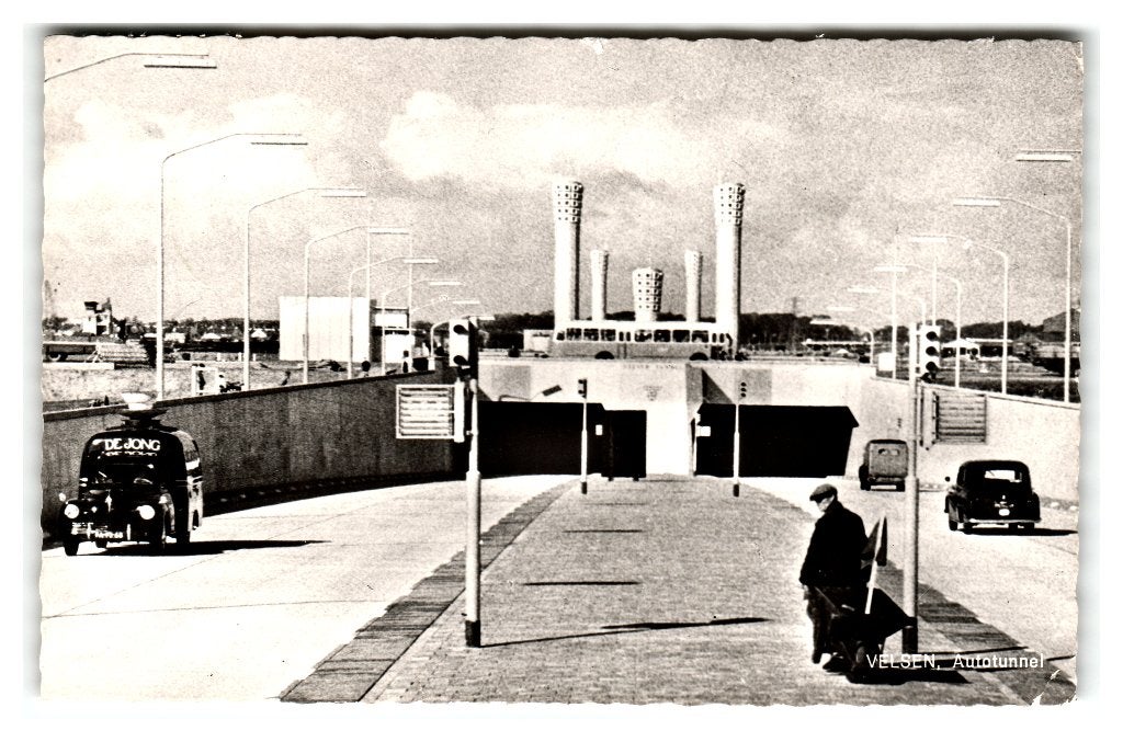 Velsen, Autotunnel. Lees beschrijving, Verzenden, 1960 tot 1980, Gelopen, Noord-Holland
