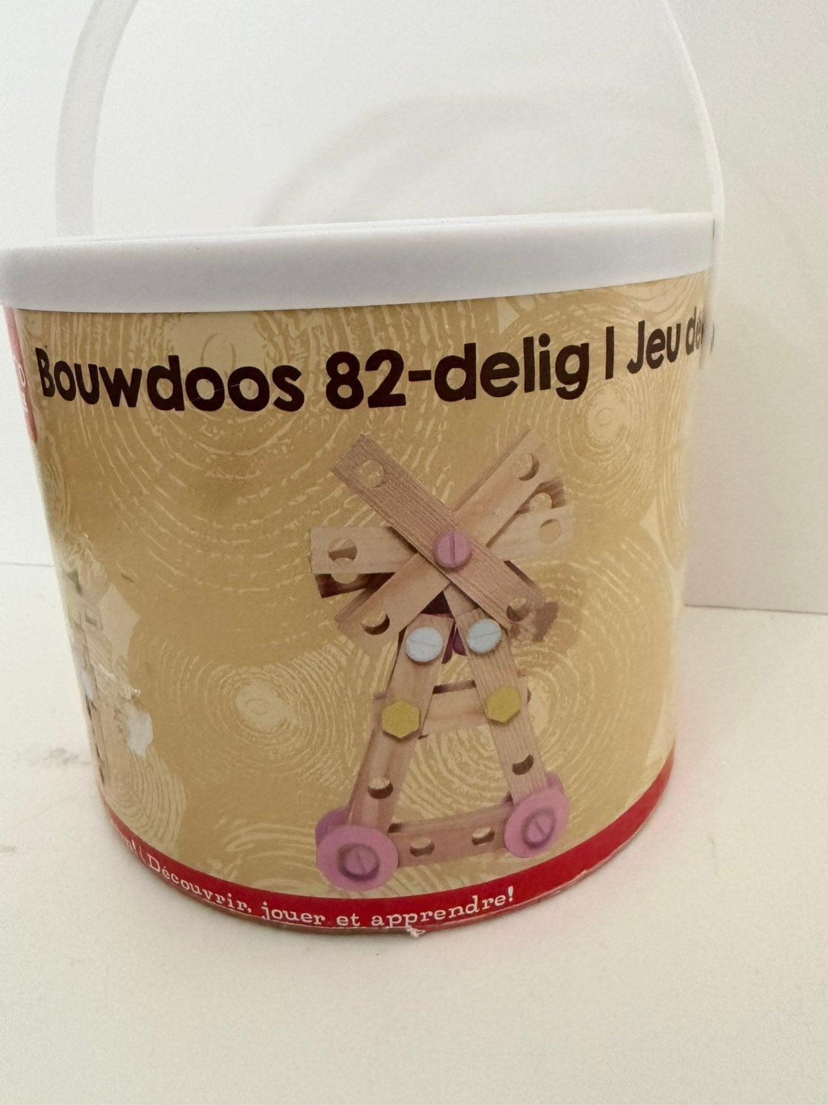 Playing Kids bouwdoos houten constructie speelgoed, Ophalen of Verzenden, Gebruikt, Overige typen