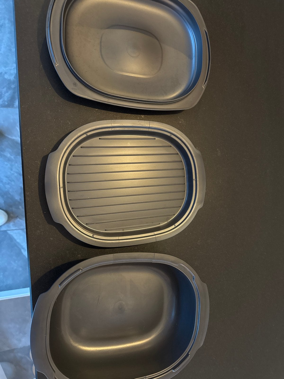 Tupperware UltraPro Ovenschaal 2L met Grillrooster, Gebruikt, Overige kleuren, Schaal, Ophalen of Verzenden