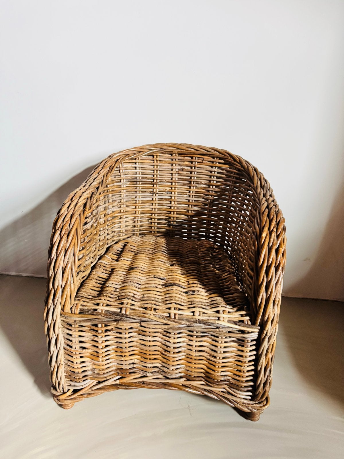 Vintage rotan kinderstoel, Kinderen en Baby's, Kinderstoelen, Ophalen, Gebruikt, Overige typen