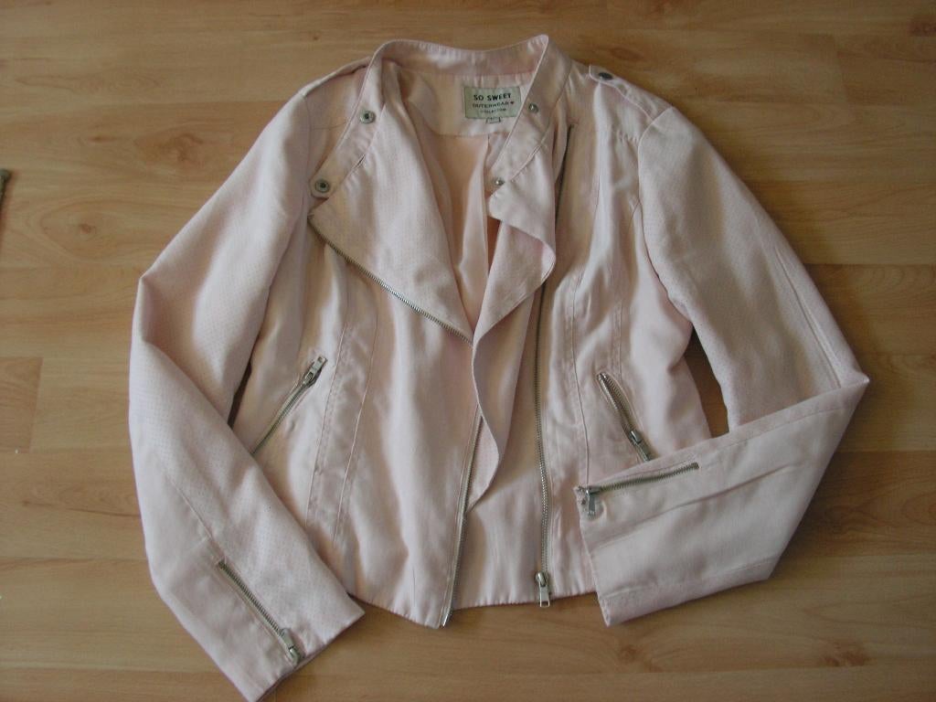 jasje zalmrose, Kleding | Dames, Jasjes, Kostuums en Pakken, Maat 42/44 (L), Ophalen of Verzenden, Zo goed als nieuw, Jasje