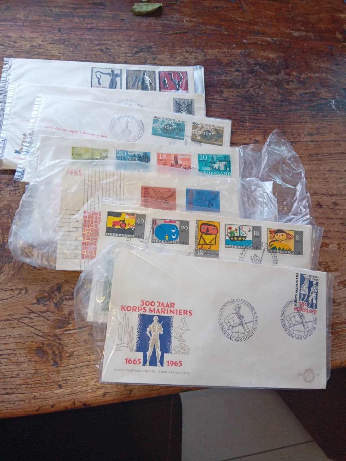Collectie (FDC) uit 1965 - Nederland E 71-E77, Postzegels en Munten, Ophalen of Verzenden, Nederland