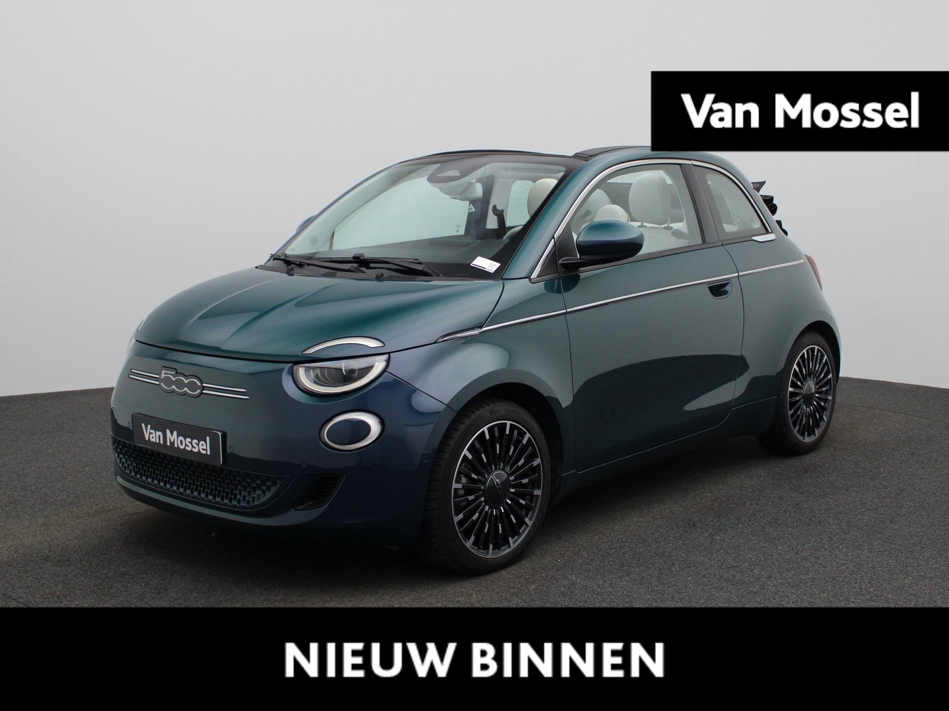 Fiat 500e 42 kWh La Prima by Bocelli | ACHTERUITRIJCAMERA |, Auto's, Fiat, 12 maanden, Stof, Gebruikt, 118 pk