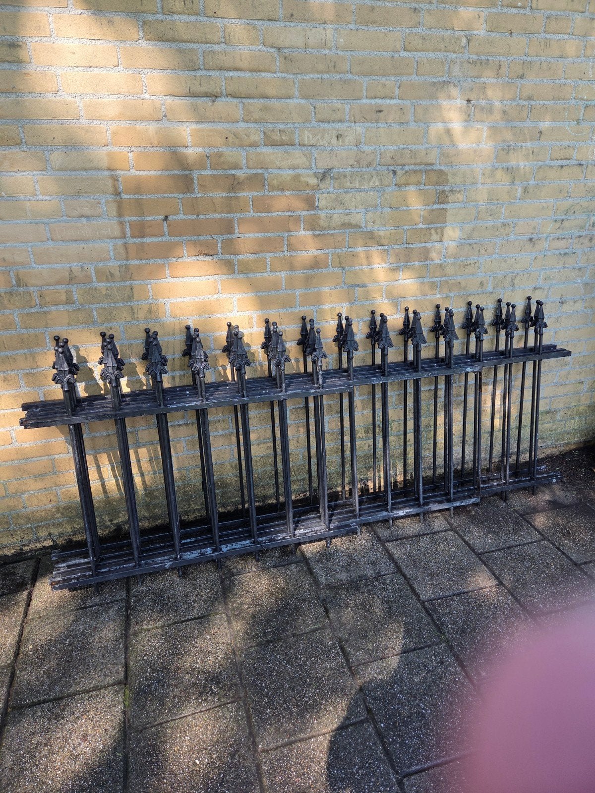Sierhekwerk - IJzeren hekdelen met palen, Tuin en Terras, Ophalen, Gebruikt, IJzer, Sierhekwerk