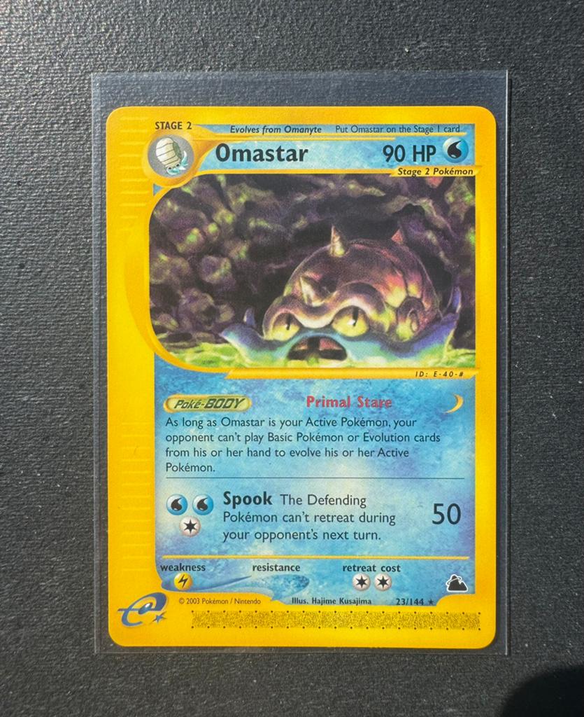 Pokémon kaart Omastar 23/144 Engels - Skyridge, Ophalen of Verzenden, Zo goed als nieuw