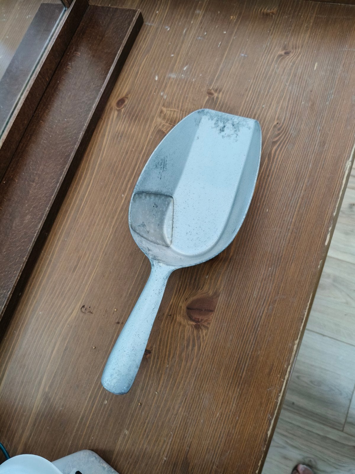 Metalen schep - Vintage aluminium schep, Antiek en Kunst, Ophalen of Verzenden