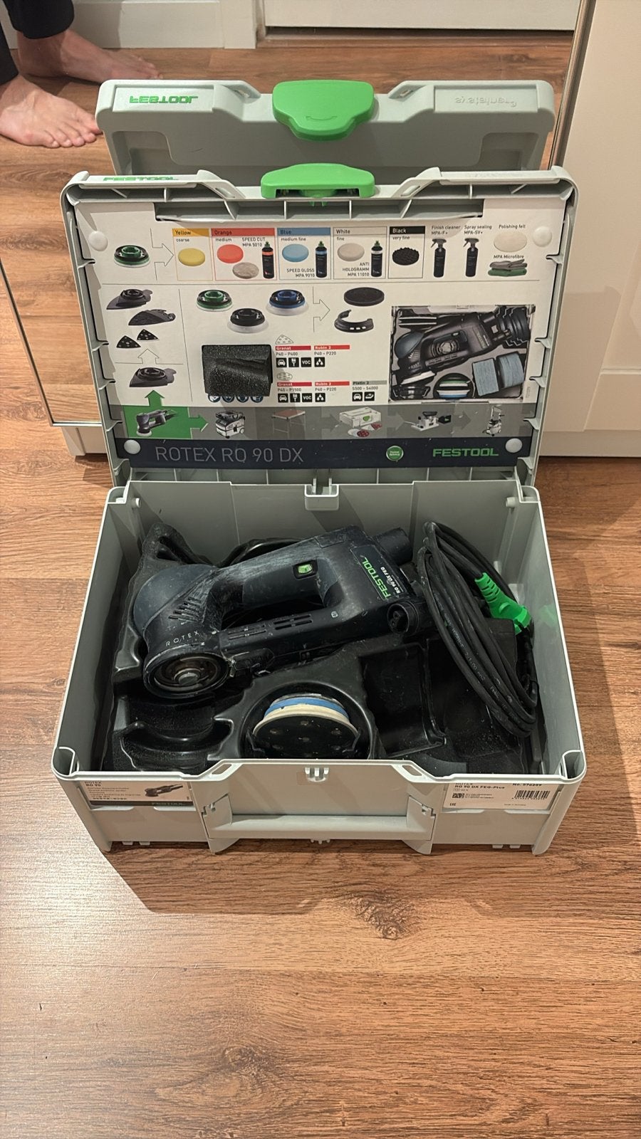 Festool 2019 Rotex 90 schuurmachine + Protool stofzuiger, Ophalen of Verzenden, Gebruikt, Minder dan 600 watt, Overige typen