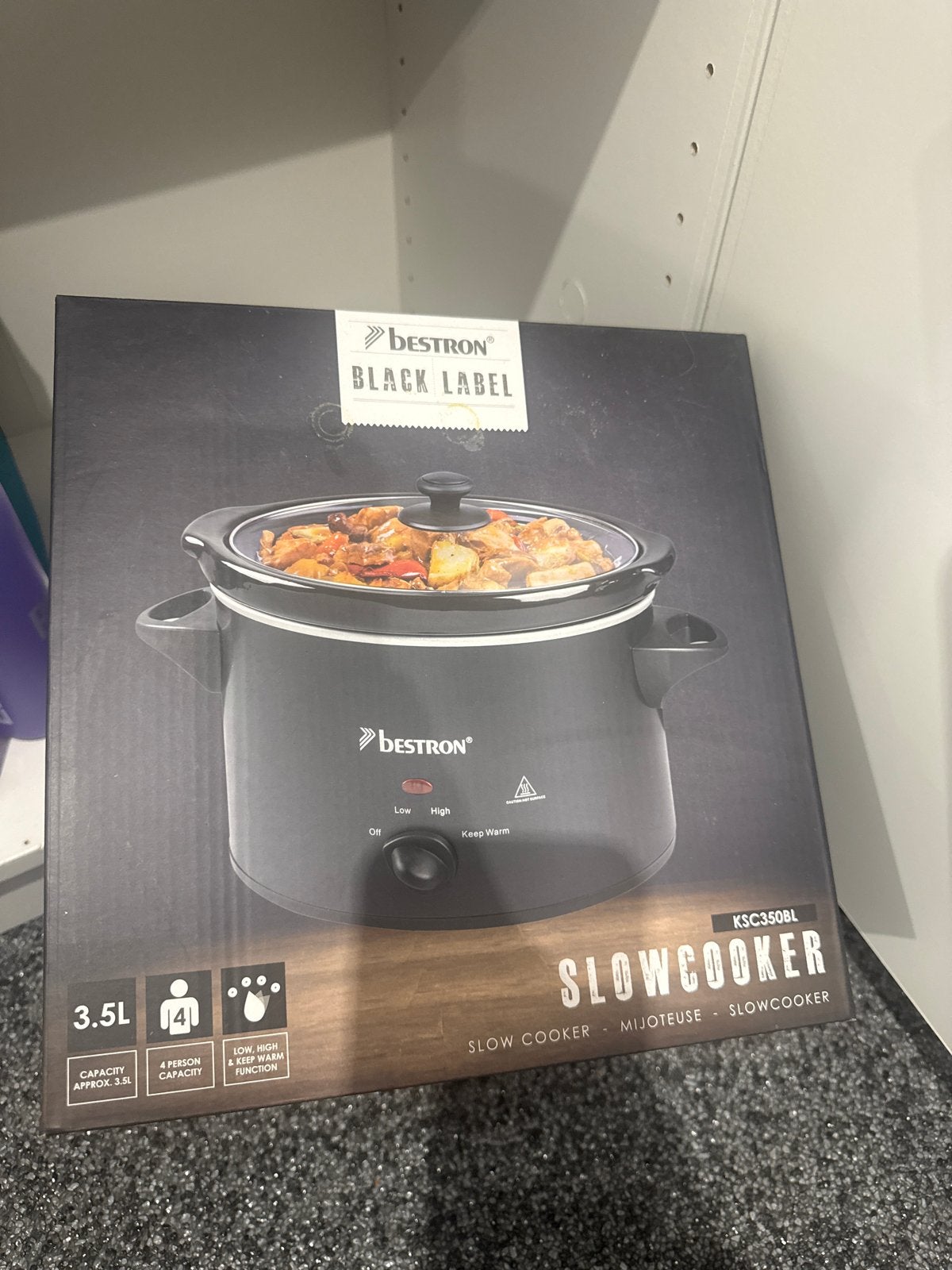 Bestron Black Label Slowcooker KSC350BL - 3.5L, Ophalen of Verzenden, Nieuw