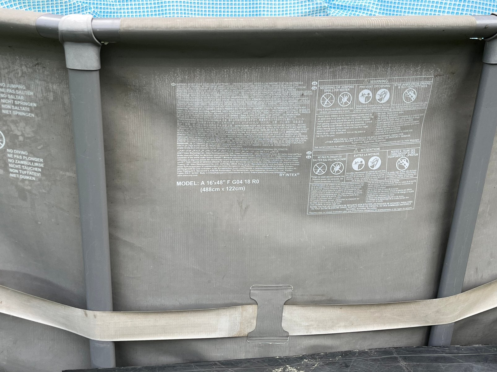 Onderdelen Intex zwembad 4,88x1,22, Tuin en Terras, Zwembaden, Ophalen, Gebruikt, 80 tot 120 cm, Rond
