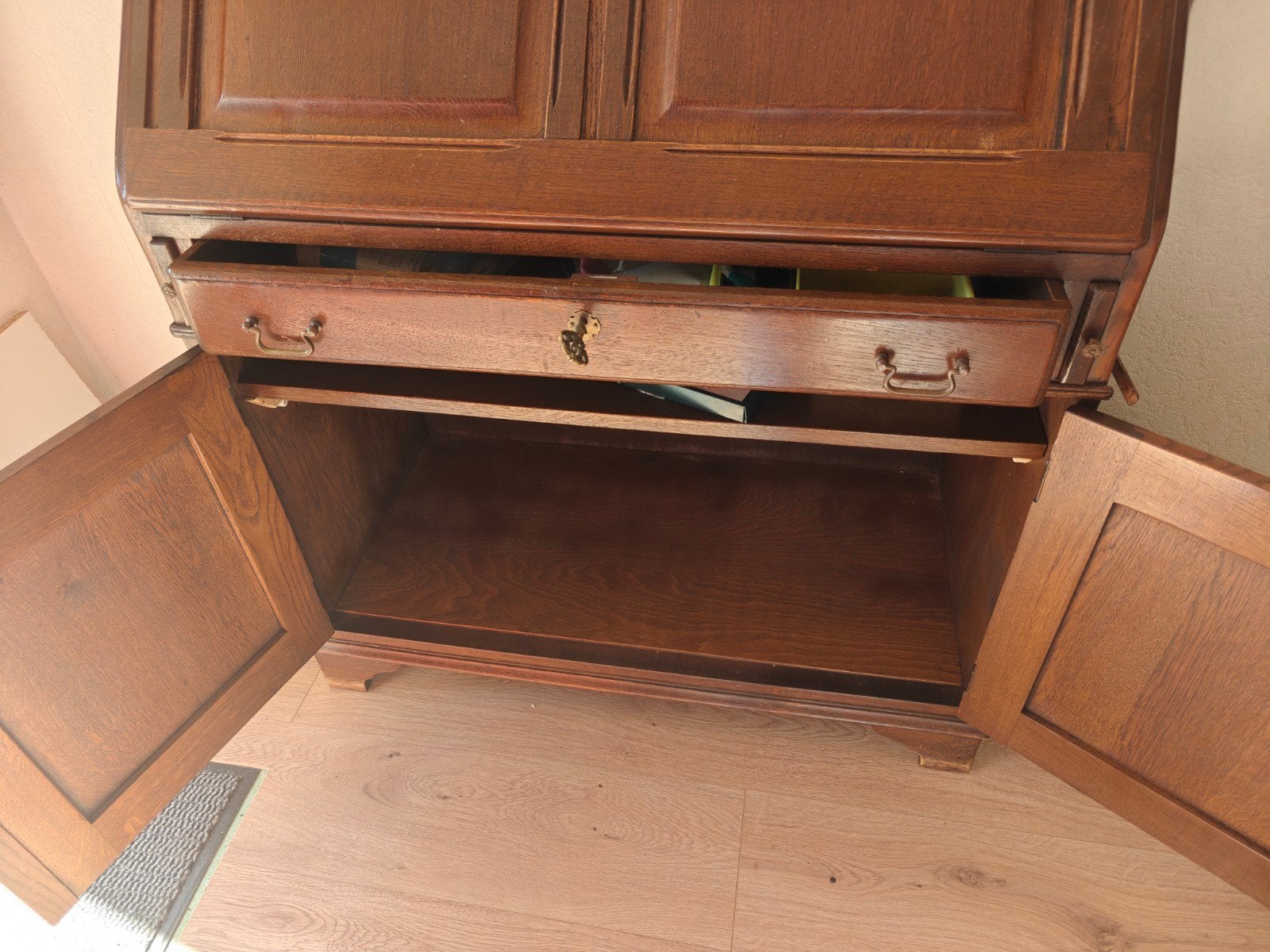 Antiek houten secretaire / bureau (exclusief inhoud), Ophalen of Verzenden